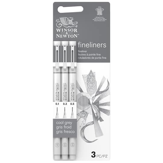 Winsor & Newton™ 3 Piece Cool Grey Fineliner Set